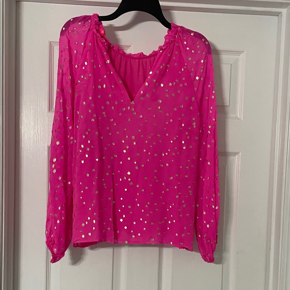 Lily Pulitzer Pink Metallic Women's Top